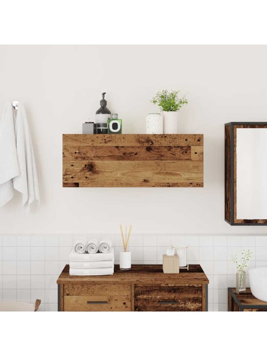 Koupelnová nástěnná skříňka old wood 80 x 25 x 30 cm kompozit