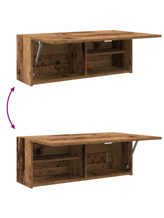 Koupelnová nástěnná skříňka old wood 80 x 25 x 30 cm kompozit