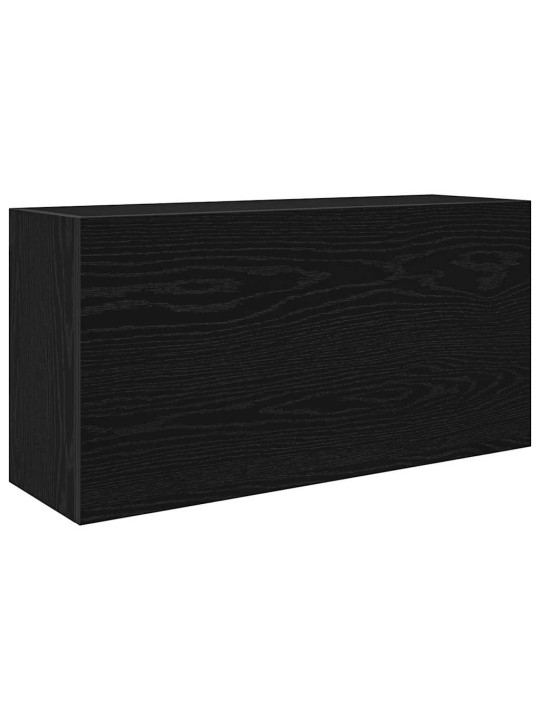 Koupelnová nástěnná skříňka černá 80x25x40 cm kompozitní dřevo