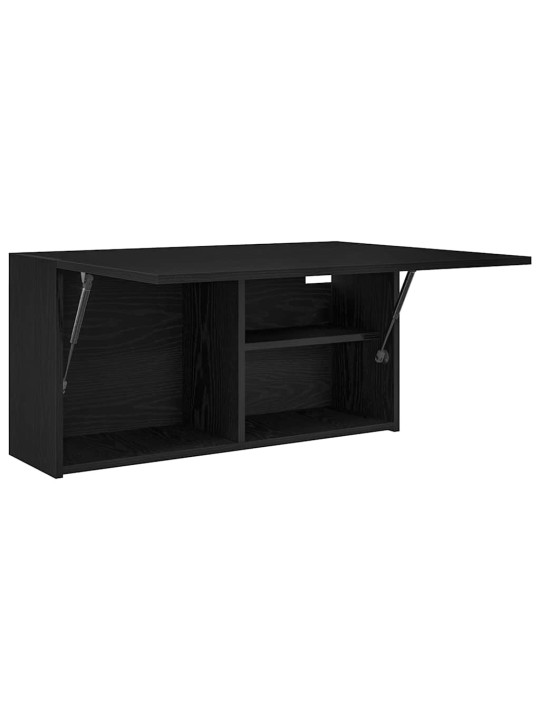 Koupelnová nástěnná skříňka černá 80x25x40 cm kompozitní dřevo