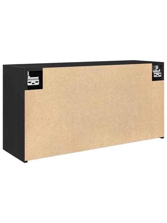 Koupelnová nástěnná skříňka černá 80x25x40 cm kompozitní dřevo