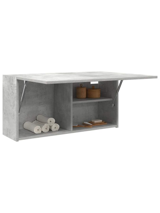 Koupelnová nástěnná skříňka betonově šedá 80x25x40 cm kompozit