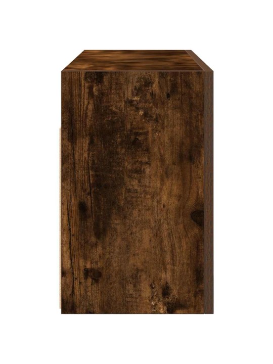 Koupelnová nástěnná skříňka kouřový dub 80x25x40 cm kompozit