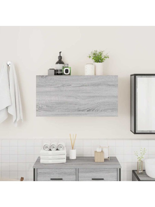 Koupelnová nástěnná skříňka šedá sonoma 80x25x40 cm kompozit