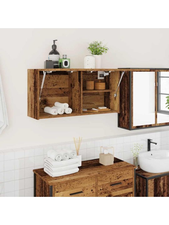 Koupelnová nástěnná skříňka old wood 80 x 25 x 40 cm kompozit