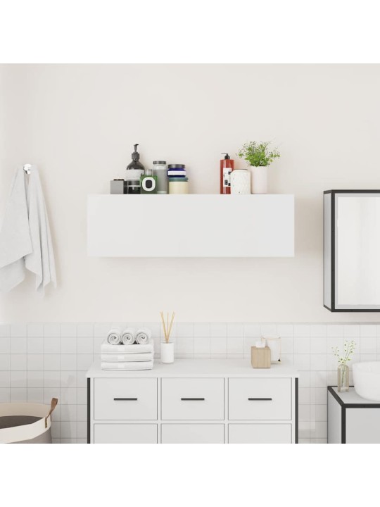 Koupelnová nástěnná skříňka bílá 100x25x30 cm kompozitní dřevo