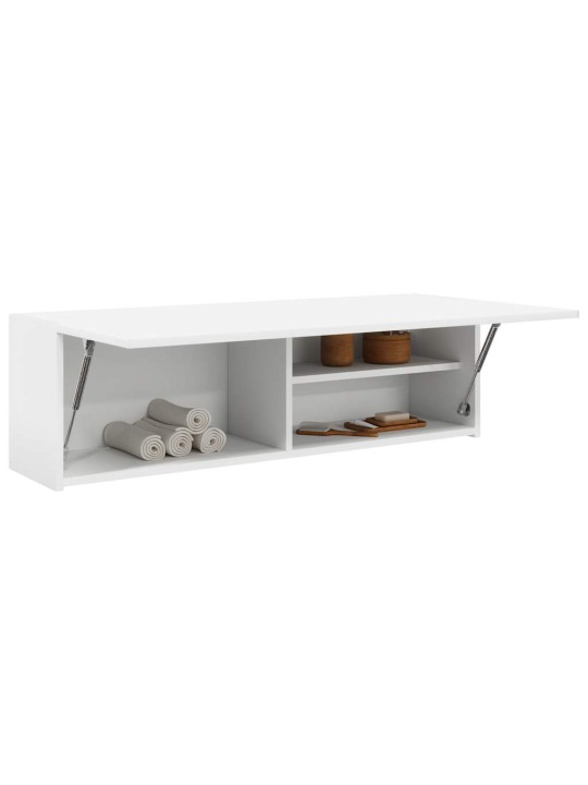Koupelnová nástěnná skříňka bílá 100x25x30 cm kompozitní dřevo