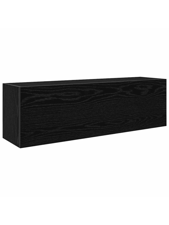 Koupelnová nástěnná skříňka černá 100x25x30 cm kompozitní dřevo