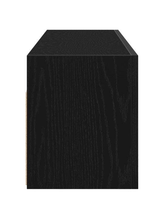 Koupelnová nástěnná skříňka černá 100x25x30 cm kompozitní dřevo