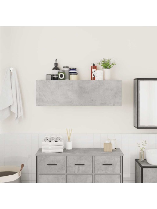 Koupelnová nástěnná skříňka betonově šedá 100x25x30 cm kompozit