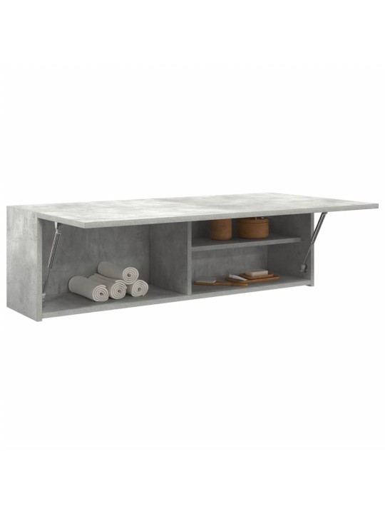 Koupelnová nástěnná skříňka betonově šedá 100x25x30 cm kompozit