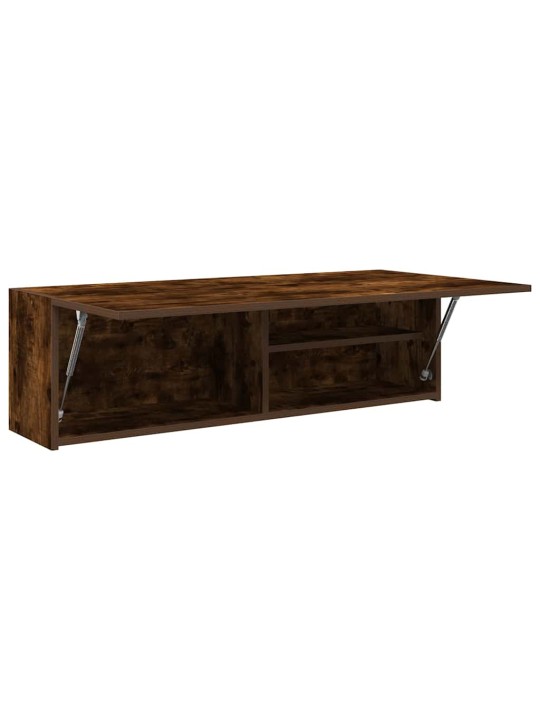 Koupelnová nástěnná skříňka kouřový dub 100x25x30 cm kompozit