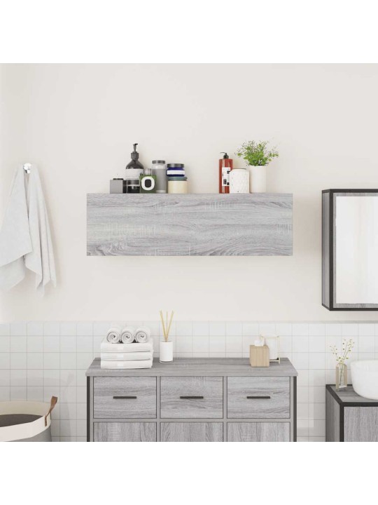 Koupelnová nástěnná skříňka šedá sonoma 100x25x30 cm kompozit