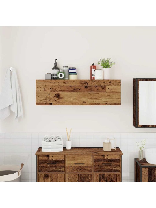 Koupelnová nástěnná skříňka old wood 100 x 25 x 30 cm kompozit