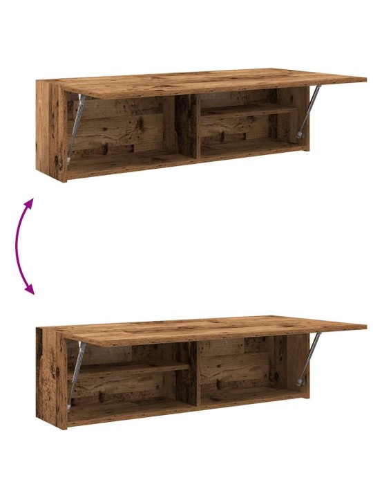 Koupelnová nástěnná skříňka old wood 100 x 25 x 30 cm kompozit