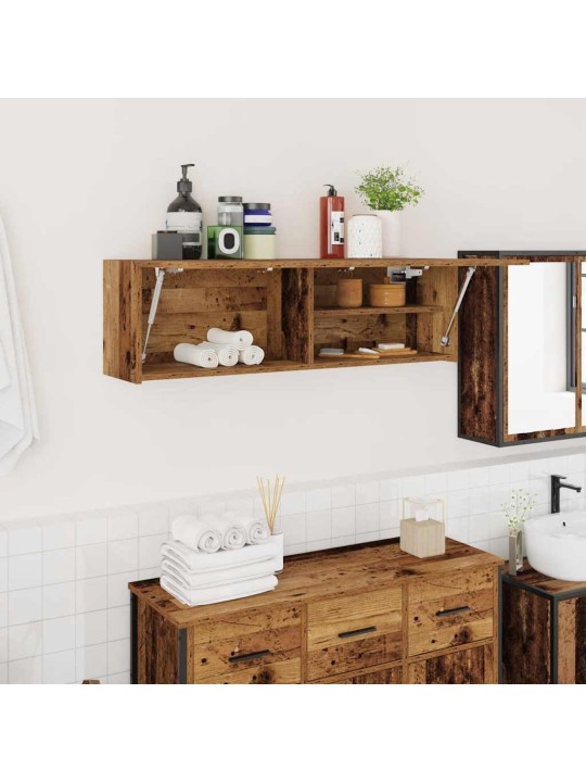 Koupelnová nástěnná skříňka old wood 100 x 25 x 30 cm kompozit