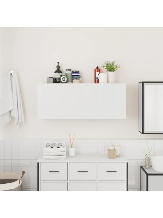 Koupelnová nástěnná skříňka bílá 100x25x40 cm kompozitní dřevo