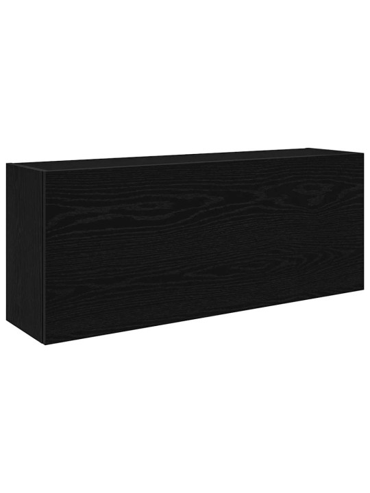 Koupelnová nástěnná skříňka černá 100x25x40 cm kompozitní dřevo