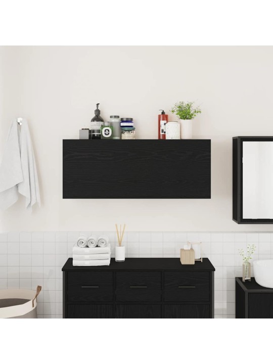 Koupelnová nástěnná skříňka černá 100x25x40 cm kompozitní dřevo