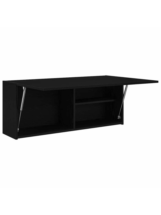 Koupelnová nástěnná skříňka černá 100x25x40 cm kompozitní dřevo