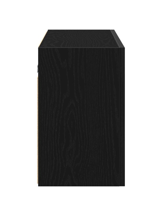 Koupelnová nástěnná skříňka černá 100x25x40 cm kompozitní dřevo