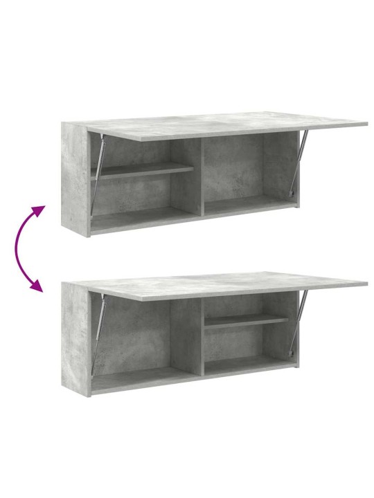 Koupelnová nástěnná skříňka betonově šedá 100x25x40 cm kompozit