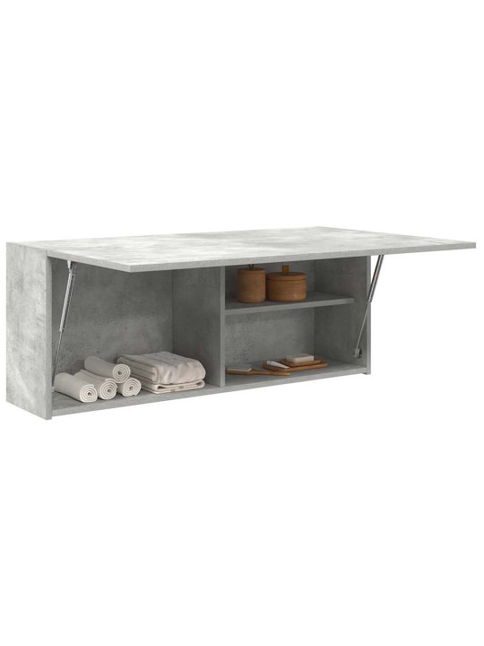 Koupelnová nástěnná skříňka betonově šedá 100x25x40 cm kompozit