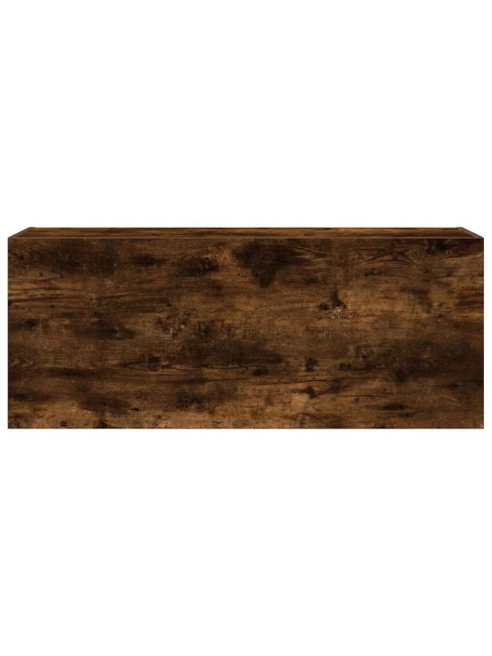 Koupelnová nástěnná skříňka kouřový dub 100x25x40 cm kompozit