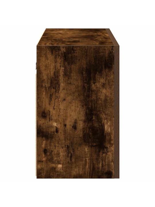 Koupelnová nástěnná skříňka kouřový dub 100x25x40 cm kompozit