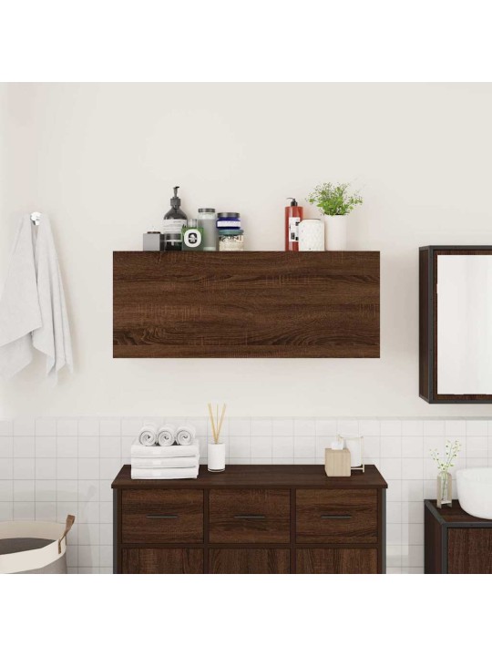 Koupelnová nástěnná skříňka hnědý dub 100 x 25 x 40 cm kompozit
