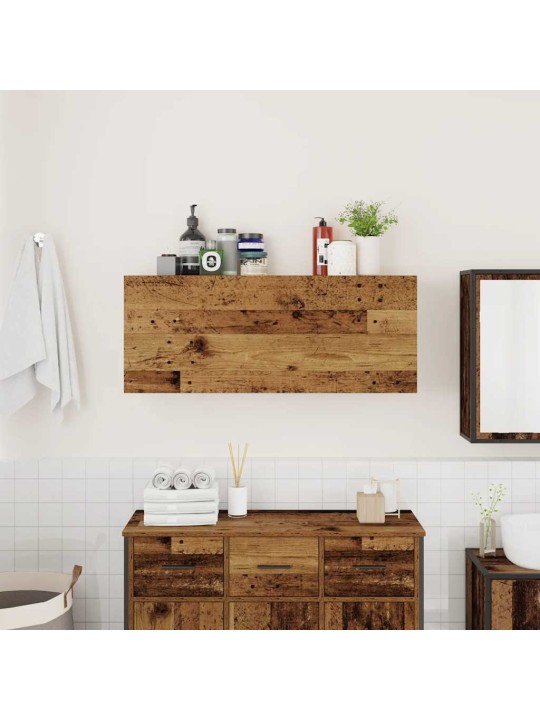 Koupelnová nástěnná skříňka old wood 100 x 25 x 40 cm kompozit