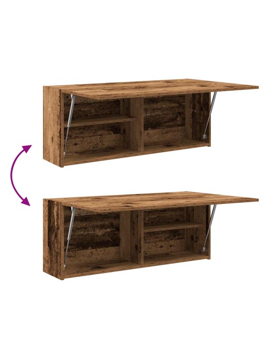 Koupelnová nástěnná skříňka old wood 100 x 25 x 40 cm kompozit