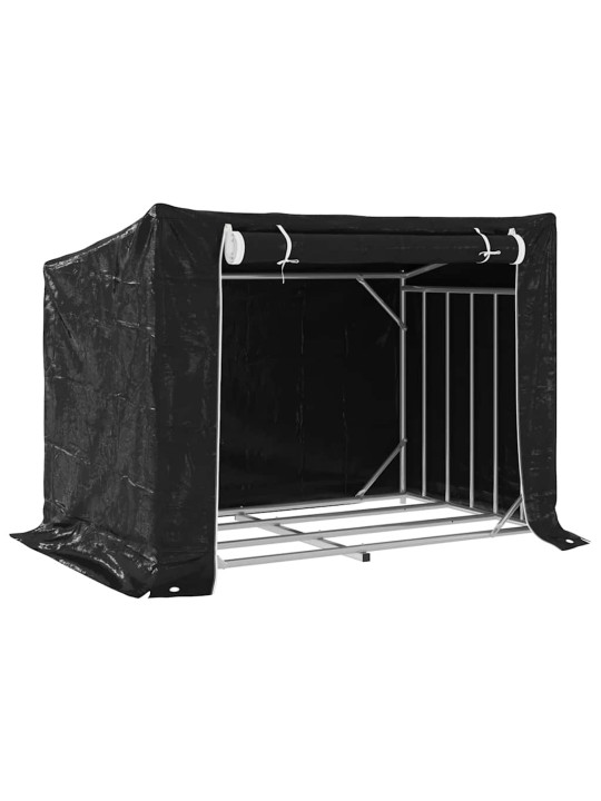Stojan na palivové dřevo s krytem 150,5x100,5x110,5 cm