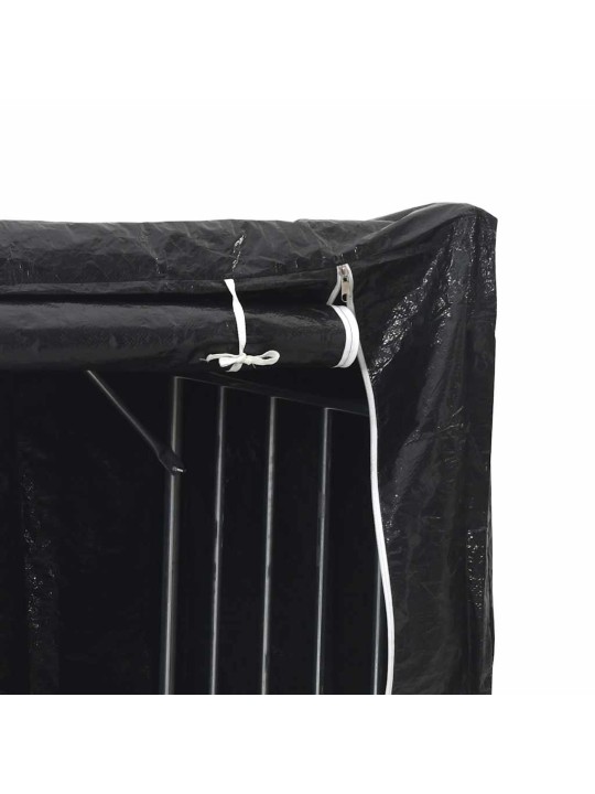Stojan na palivové dřevo s krytem proti dešti 150x40x200 cm