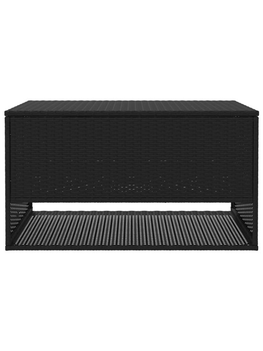 Box na venkovní polštář černý 100x55x55,5 cm poly ratan