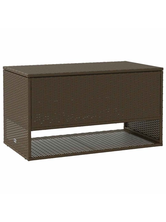 Box na venkovní polštář hnědá 100x55x55,5 cm poly ratan