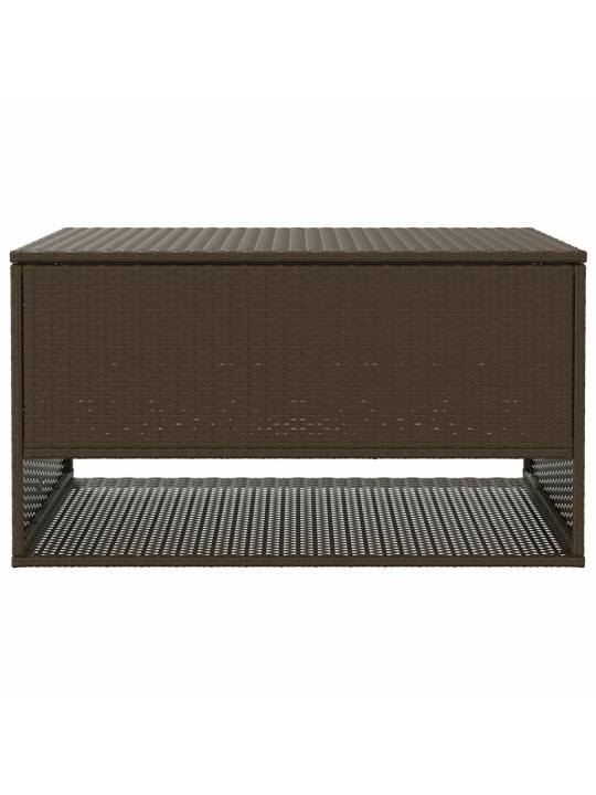 Box na venkovní polštář hnědá 100x55x55,5 cm poly ratan