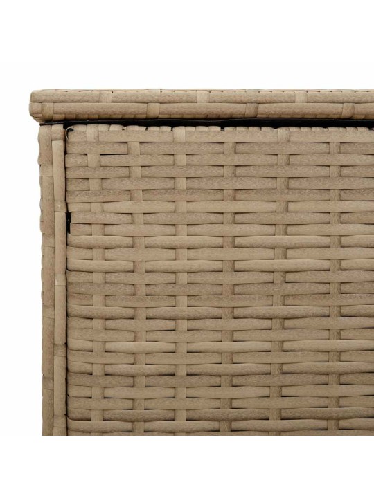 Box na venkovní polštář béžová 100x55x55,5 cm poly ratan