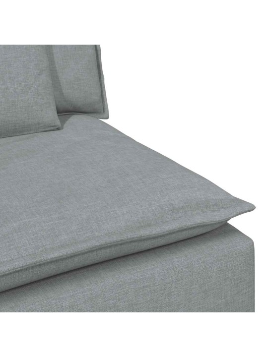 Modulární středový modul pohovky s polštáři světle šedá 100 cm