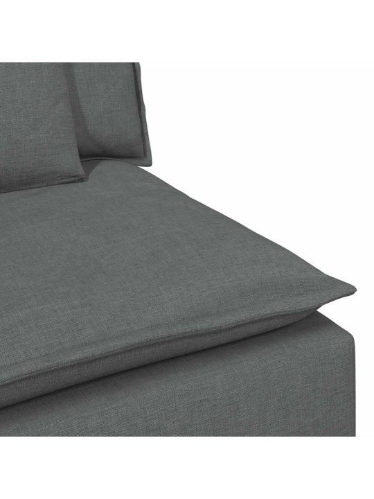 Modulární středový modul pohovky s polštáři tmavě šedá 100 cm