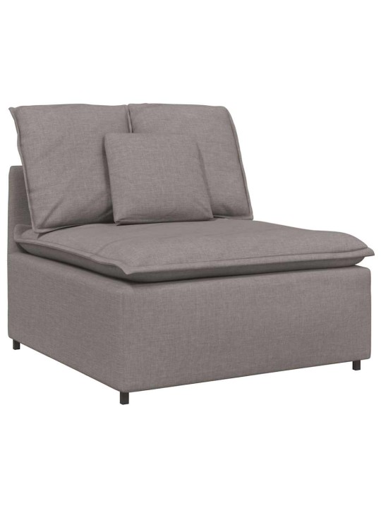 Modulární středový modul pohovky s polštáři taupe 100 cm