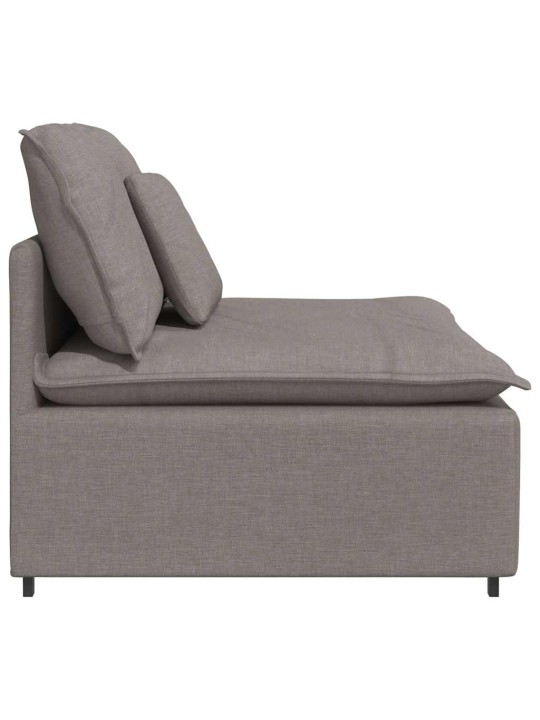 Modulární středový modul pohovky s polštáři taupe 100 cm