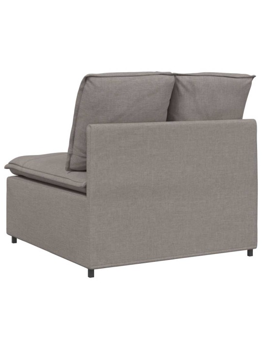 Modulární středový modul pohovky s polštáři taupe 100 cm