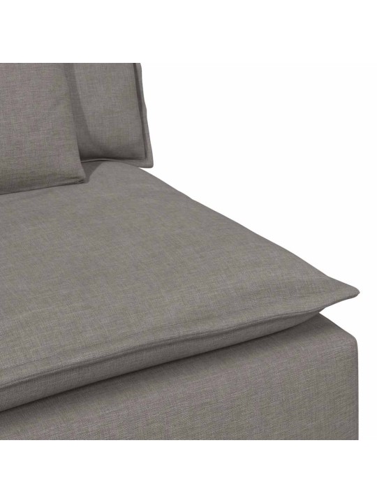 Modulární středový modul pohovky s polštáři taupe 100 cm