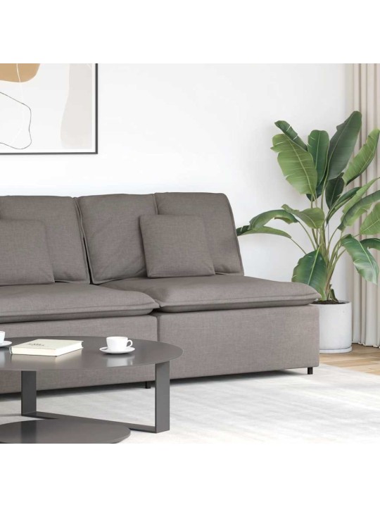 Modulární středový modul pohovky s polštáři taupe 100 cm