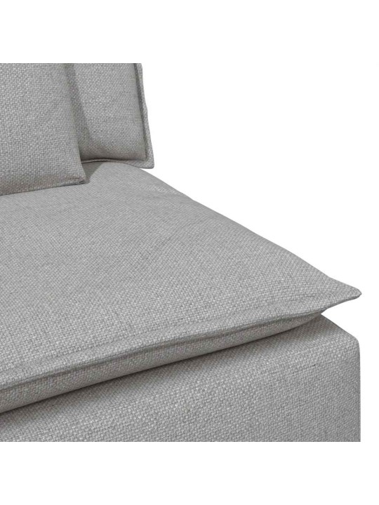 Modulární středový modul pohovky polštáři obláčkově šedá 100 cm