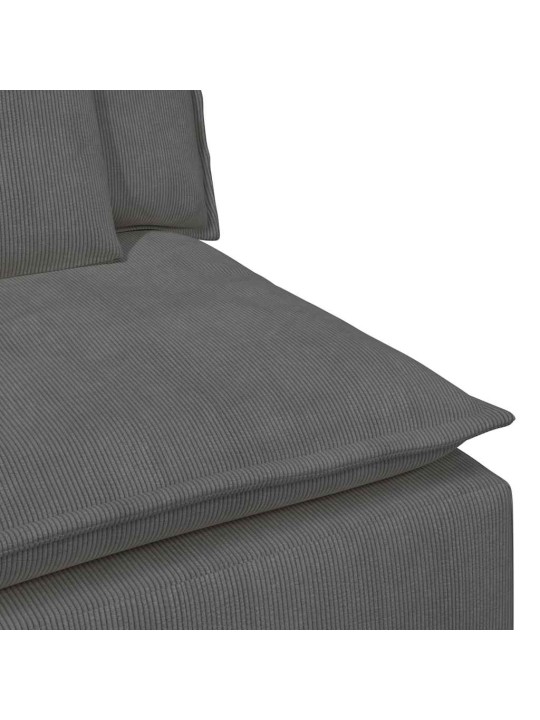 Modulární středový modul pohovky s polštáři tmavě šedá 100 cm
