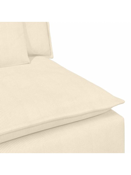 Modulární středový modul pohovky s polštáři krémová 100 cm