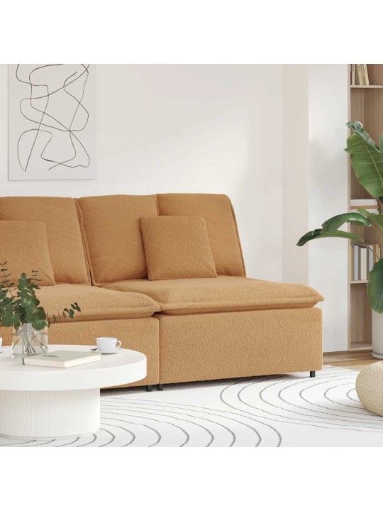 Modulární středový modul pohovky s polštáři béžová 100 cm