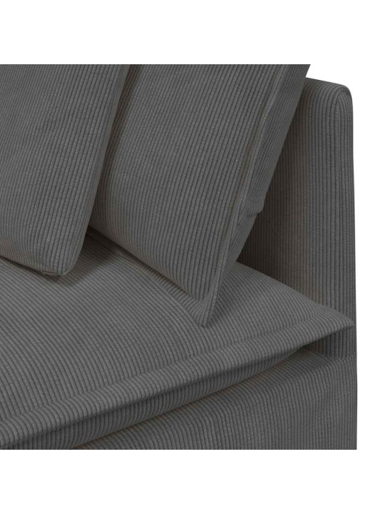 Modulární rohový modul pohovky s polštáři tmavě šedá 100 cm